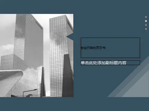 林业行政处罚文书