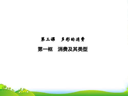 高中政治 第一单元131消费及其类型课件 新人教必修1