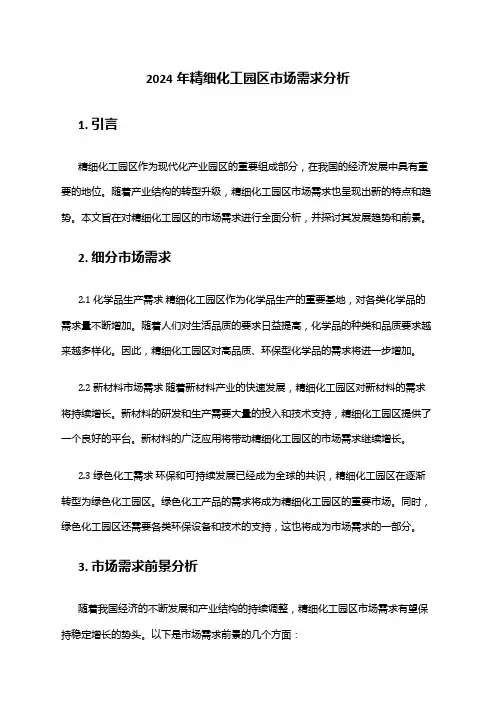 2024年精细化工园区市场需求分析