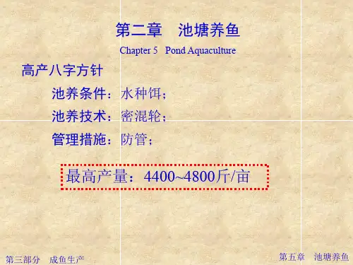 池塘养鱼技术大全ppt课件