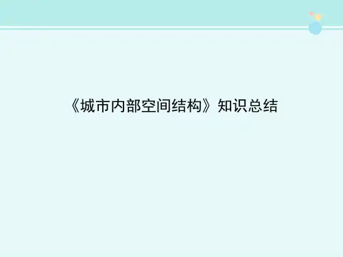 《城市内部空间结构》知识总结-完整版PPT课件
