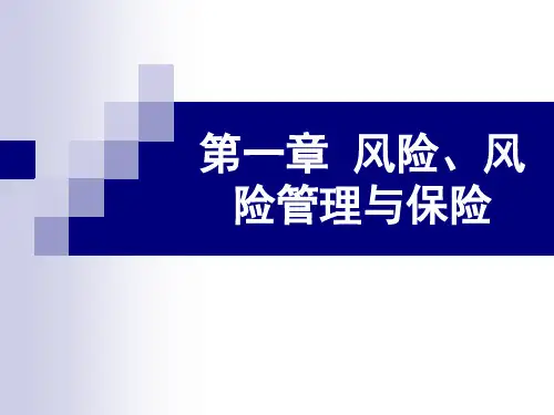 第一章风险、风险管理与保险