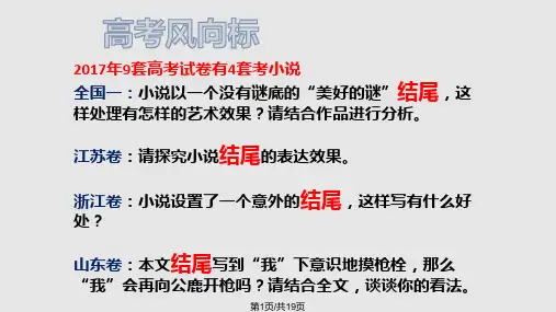 探究小说的结尾PPT课件