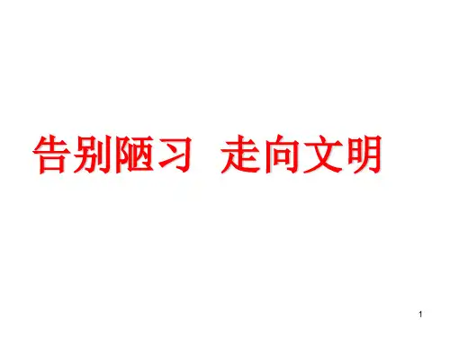 《告别陋习走向文明》主题班会PPT课件