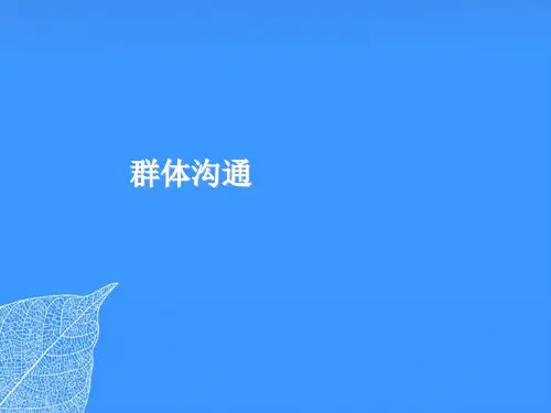 【正式版】群体沟通PPT文档