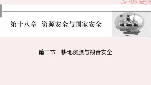 2024版高考地理一轮第四部分资源环境与国家安全第十八章资源安全与国家安全第二节耕地资源与粮食安全(