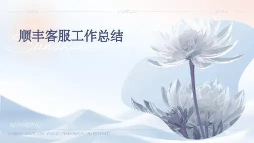 顺丰客服工作总结