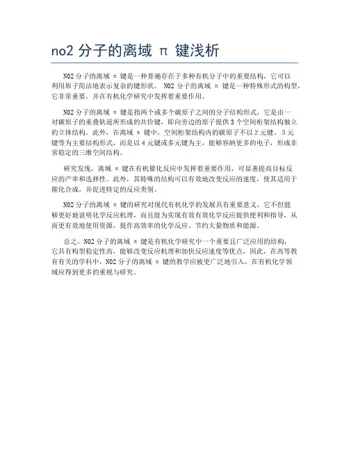 no2分子的离域π键浅析
