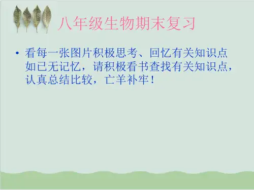 八年级上册生物复习ppt1 苏科版.ppt