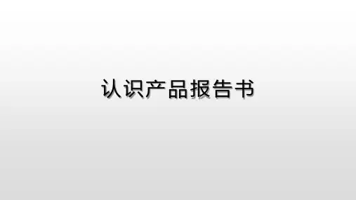 工业设计经典产品分析报告书