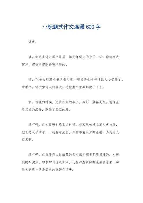 小标题式作文温暖600字