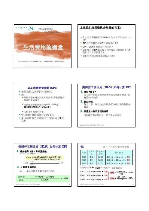 24章 生活费用的衡量