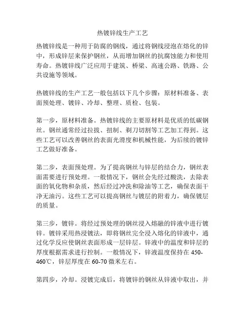 热镀锌线生产工艺
