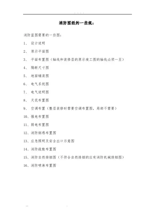 消防图纸的一些规范标准[详]