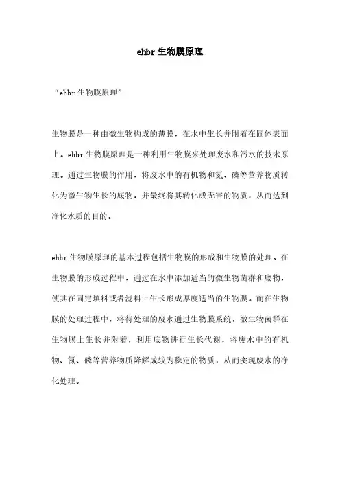 ehbr生物膜原理