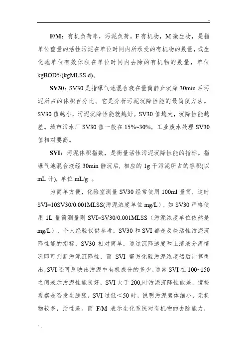 污泥知识SV30