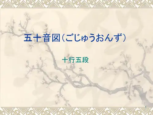 日语语音五十音图PPT课件