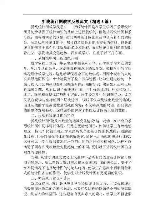 折线统计图教学反思范文(精选3篇)