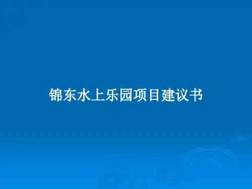 锦东水上乐园项目建议书PPT教案