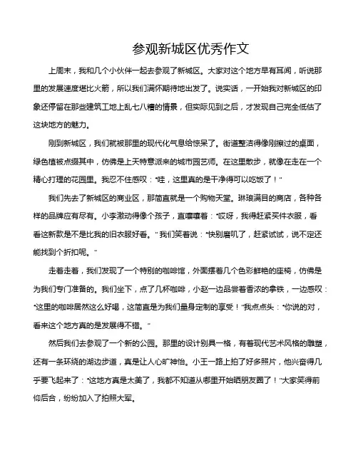 参观新城区优秀作文