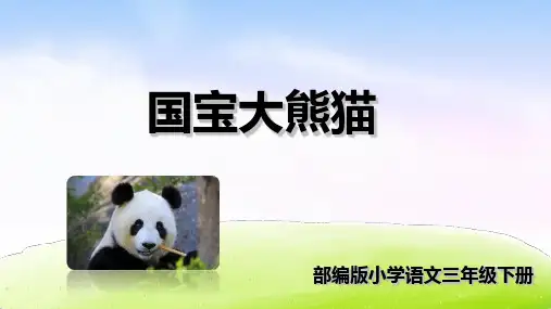 第七单元习作国宝大熊猫人教(部编版) PPT 优秀课件