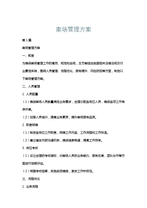 案场管理方案