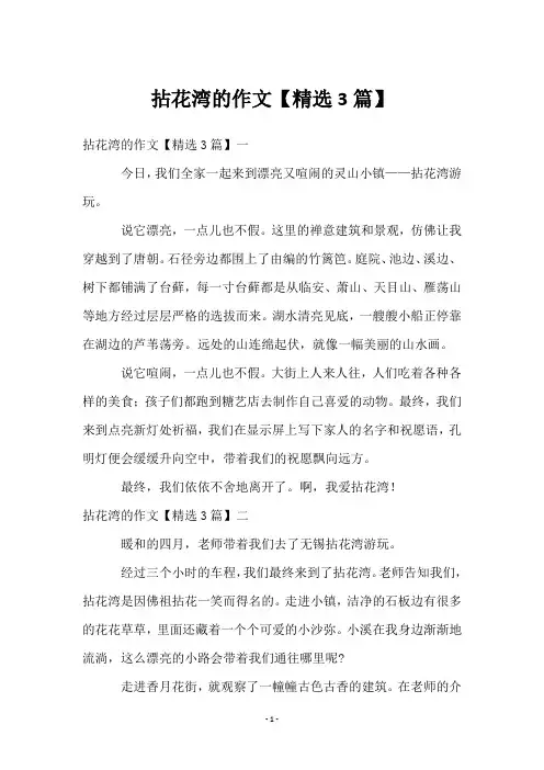 拈花湾的作文【3篇】
