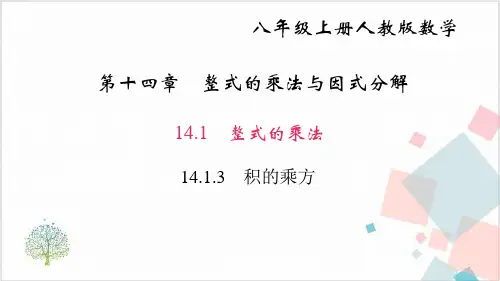 人教版初中数学《整式的乘法与因式分解》_PPT1