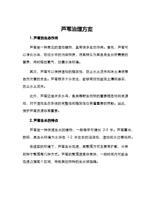芦苇治理方案