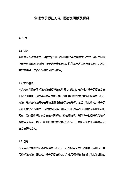 斜梁表示标注方法_概述说明以及解释