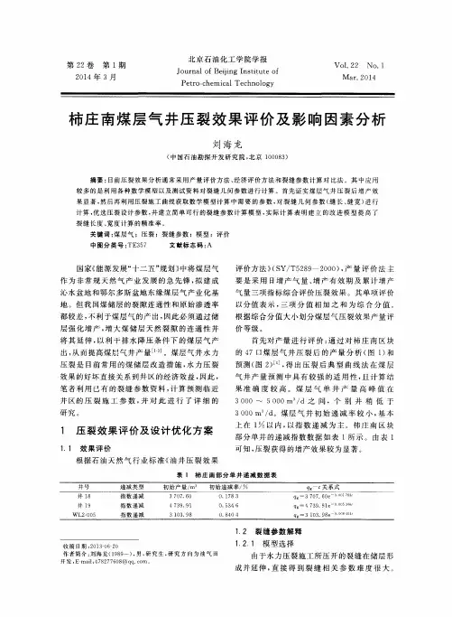 柿庄南煤层气井压裂效果评价及影响因素分析
