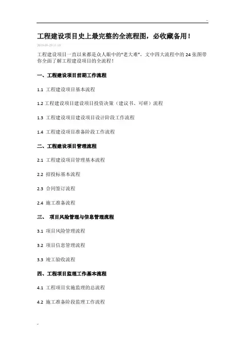 工程建设项目史上最完整的全流程图