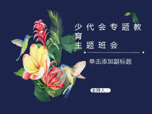 小学少代会主题教育班会