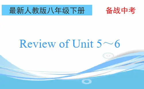 最新人教版八年级下册中考复习Unit5-Unit6知识梳理