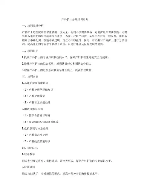 产科护士分级培训计划