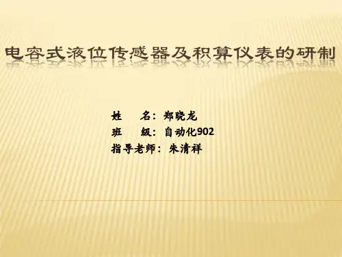 电容式液位传感器及积算仪表简介