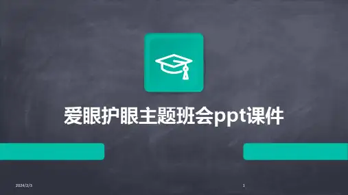 2024年度爱眼护眼主题班会ppt课件