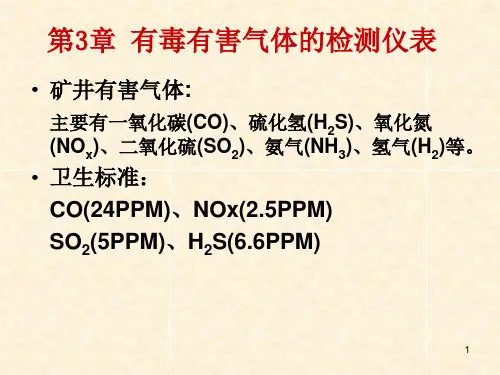 有毒有害气体的检测仪表(课堂PPT)