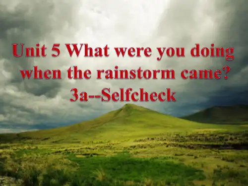 2014年春人教版最新八年级英语下册《Unit5_What_were_you_doing_when_the_rainstorm_came_Selfcheck》课件