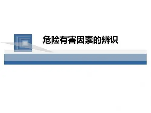 危险有害因素的辨识