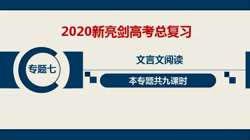 (第三课时)20语文新亮剑PPT专题7“课堂精讲“
