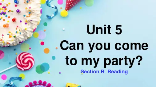 unit5  SectionB 2a-2e课件2021-2022学年鲁教版七年级英语下册