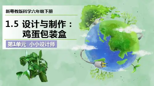 新粤教版科学六年级下册第1单元 小小设计师《设计与制作：鸡蛋包装盒》优质课件