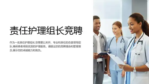 责任护理组长竞聘PPT