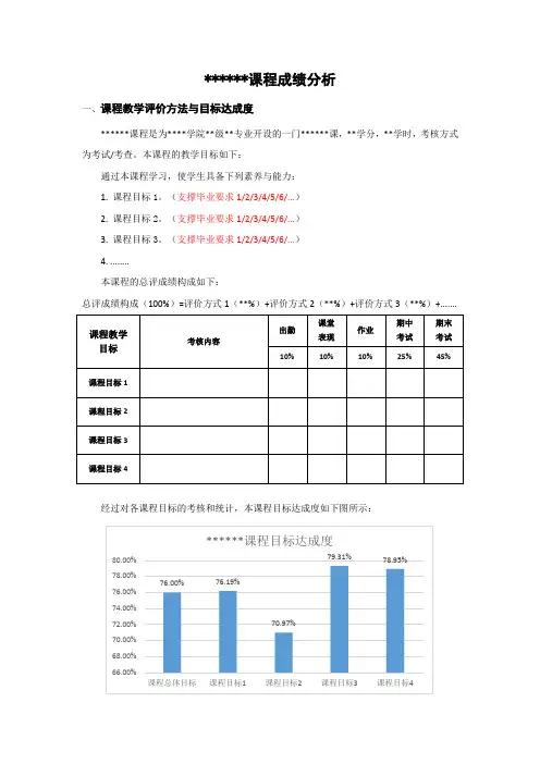 2成绩分析模板(OBE)