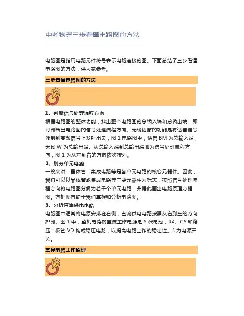 中考物理三步看懂电路图的方法