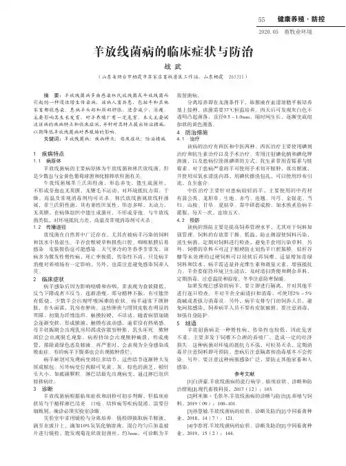 羊放线菌病的临床症状与防治