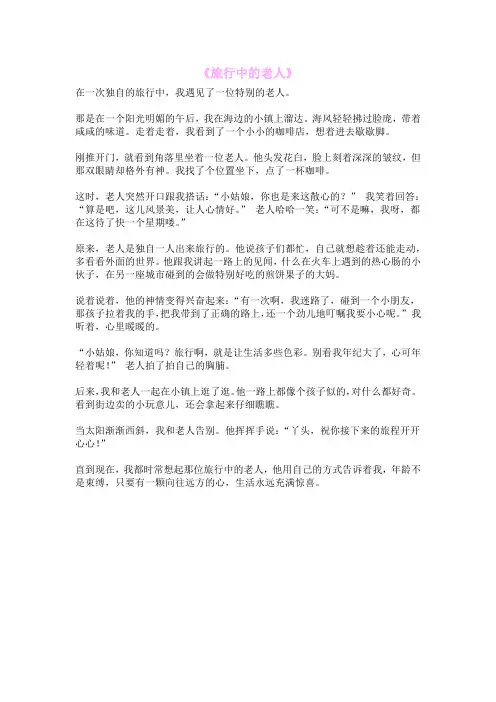 《旅行中的老人》
