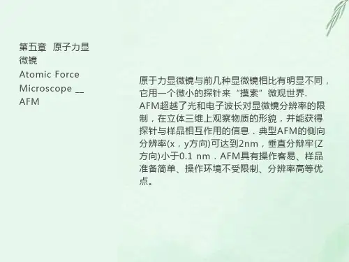 现代材料分析方法-原子力显微镜