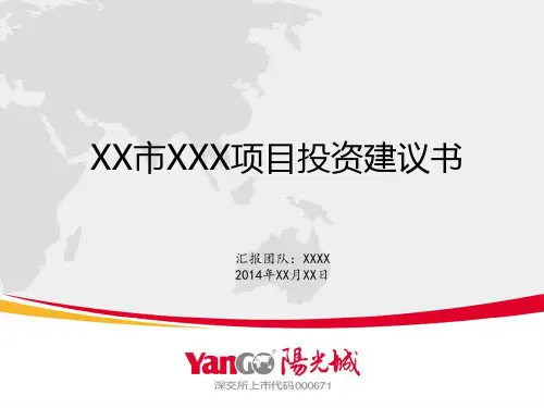 某市项目投资建议书(PPT 46页)